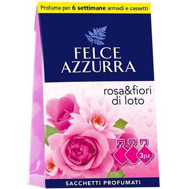 ОСВІЖУВАЧ В ГАРДЕРОБ Felce Azzurra  Rosa & Fiori di Loto 3 шт.