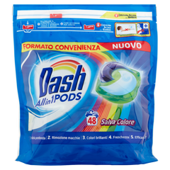 Капсули для прання DASH 3 в 1 Salva Colore 48 шт