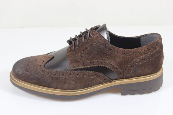 Туфли мужские броги prodotto Italia 28.5 см 42 р темно-коричневый 3170