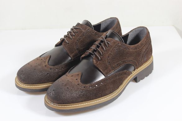 Туфлі чоловічі броги prodotto Italia 3170м 28.5 см 42 р темно-коричневий 3170