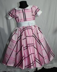 платье в клетку розовое, 128-134см
