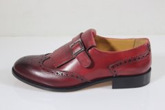 Туфли монки с бахромой ilDucadiNapoli 27 см 40 р пурпурно-красный 3088
