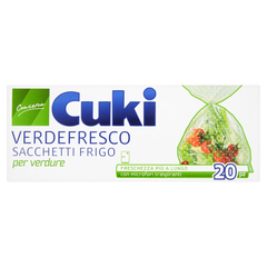 Пакети для зберігання овочів у холодильнику Cuki Conserva Verde fresco 29x42см - 20 штук