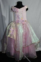 платье розовое с цветами, 134-140см