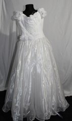 платье белое с цветами, 134-140см