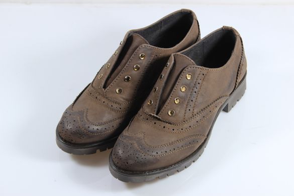 Туфлі броги prodotto Italia 37 р 24.5 см коричневий 2186