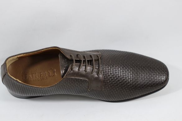 Туфли мужские дерби prodotto Italia 43 р 29 см темно-коричневый 4917