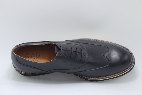 Туфлі чоловічі оксфорди Sorrentino 46 р 31 см чорні 7580