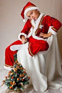 Карнавальный костюм Санта Клауса красный 122-128