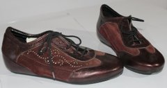 Туфлі на шнурках prodotto Italia 37 р 24.5 см баклажановий 0268