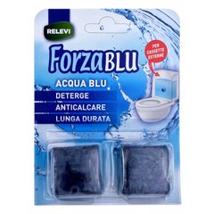 Кубики очищающие для унитаза RELEVI Forza Blu Aqua Blu для внешних кассет 2 x 50 г