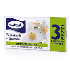 Мыло твердое MIL MIL saponetta classica c ароматом белых цветов и жасмина 3 x 90г