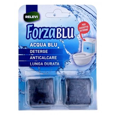 Кубики очищаючі для унітазу RELEVI Forza Blu Aqua Blu для зовнішніх касет 2 x 50 г