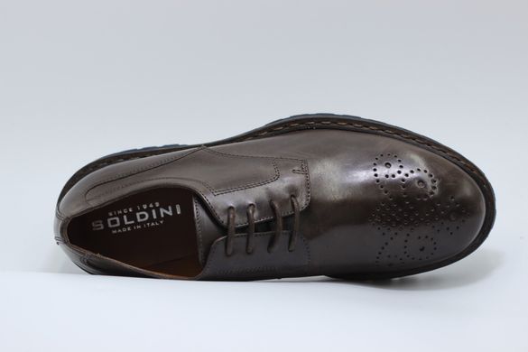 Туфлі чоловічі броги SOLDINI 7292М 39 р 26.5 см коричневі 7292