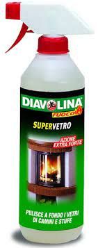 Diavolina SuperVetro – спеціальний миючий засіб для скла печей та камінів 500 мл