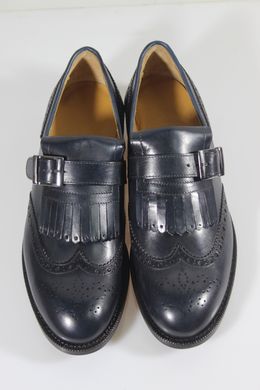 Туфлі монки з бахромою ilDucadiNapoli 24.5 см 37 р генціановий синій 3071