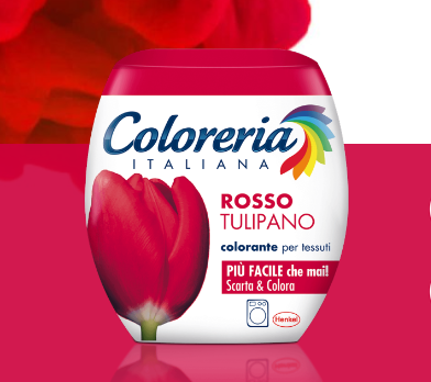 Краска для одежды COLORERIA ITALIANA Rosso tulipano красная 350г