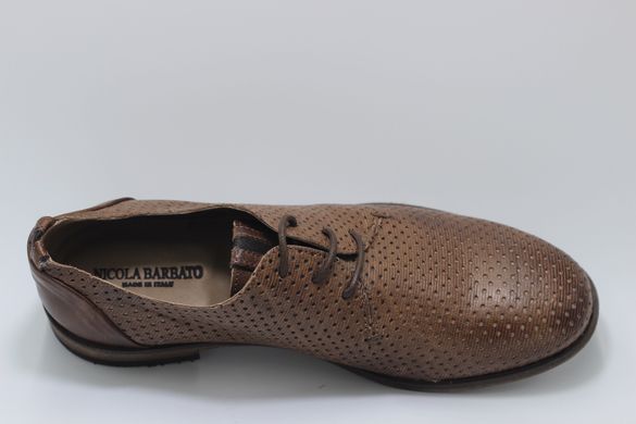 Туфлі чоловічі дербі NICOLA BARBATO 42 р 28.5 см коричневі 7544