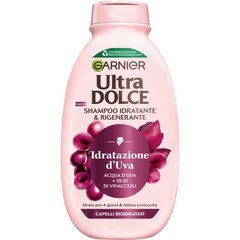GARNIER ULTRA DOUX &laquo;Глибоке зволоження&raquo; &mdash; зволожувальний і відновлювальний шампунь із виноградом для зневодненого волосся, 250 мл