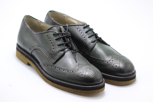 Туфлі чоловічі броги ALGO 7295М 42 р 28.5 см темно-зелені 7295