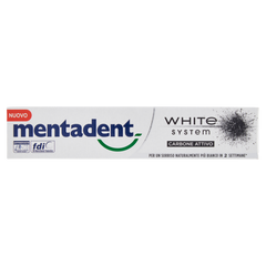 Зубная паста Mentadent White System Carbone Attivo 75 ml