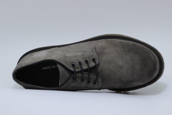 Туфлі чоловічі дербі Made in Italy 7246м 39 р 26.5 см сірий 7246
