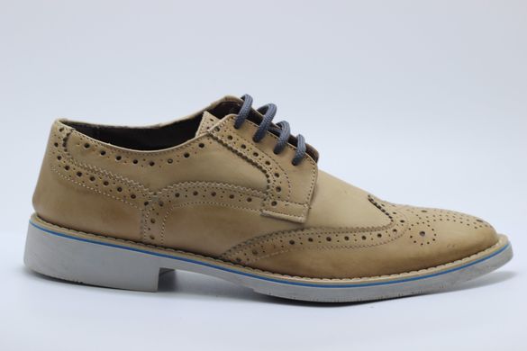 Туфлі чоловічі броги prodotto Italia 7098м 28.5 см 42 р світло-коричневий 7098