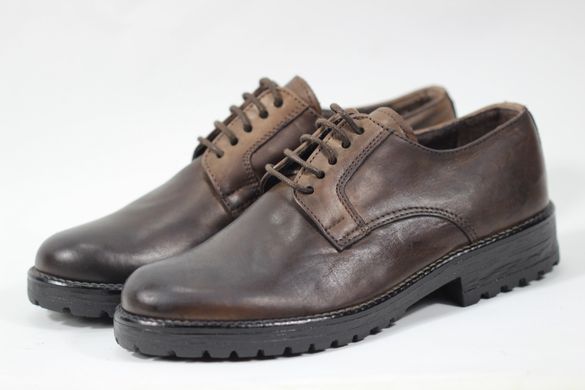 Туфлі на шнурках FABIO BASILE 37 р 24.5 см темно-коричневий 0212