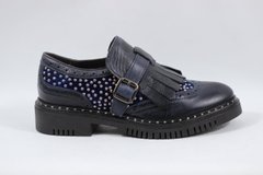 Туфлі жіночі монки Cafe Noir 35 р 23.5 см темно-синій 4939