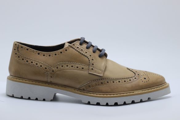 Туфлі чоловічі броги prodotto Italia 7099м 29 см 43 р світло-коричневий 7099