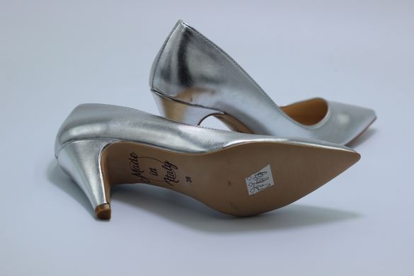 Женские туфли на каблуке Cocktail inside 36 р 24 см серебряные 8092