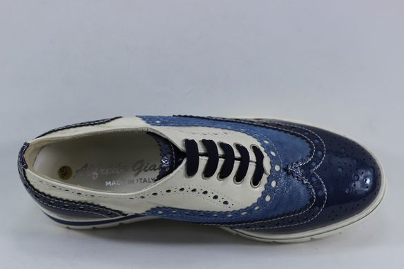 Туфлі жіночі броги Alfredo Giantin 5945M 35 р 24 см Синій 5945