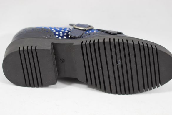 Туфли женские монки Cafe Noir 35 р 23.5 см темно-синий 4939