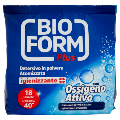 Пральний порошок Bioform PLUS Igienizzante з активним киснем 18 праняя 990 г