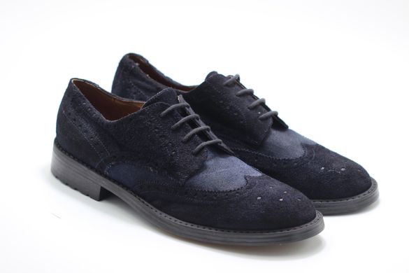 Туфлі чоловічі броги prodotto Italia 7100м 29.5 см 44 р темно-синій 7100