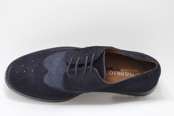 Туфлі чоловічі броги prodotto Italia 7100м 30.5 см 45 р темно-синій 7101