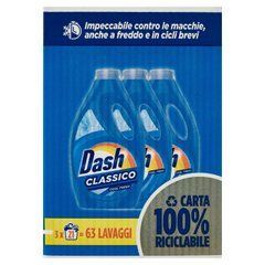 Гель для стирки DASH Classico, 3x21 Lavaggi=63 Lavaggi 3x1050ml