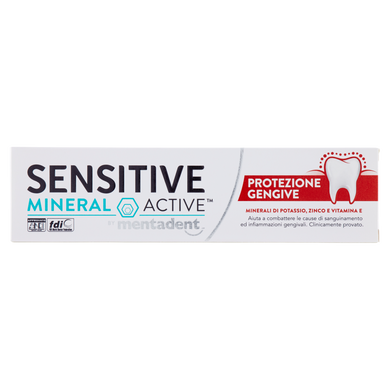 Зубная паста mentadent Sensitive Mineral Active минеральная активная защита десен 75 ml