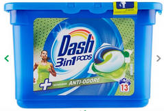 Капсулы для стирки DASH PODS 3in1Anti-Odor 13 шт
