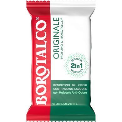 Влажные салфетки-дезодорант BOROTALCO DEO SILK с ароматом роз (12 штук)