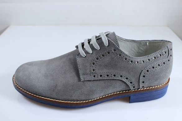 Туфлі чоловічі дербі prodotto Italia 2165м 28.5 см 42 р світло-сірий 2165