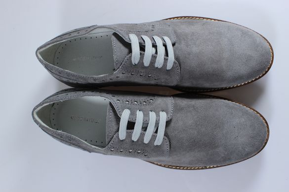 Туфлі чоловічі дербі prodotto Italia 2165м 28.5 см 42 р світло-сірий 2165