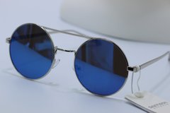 Сонцезахисні окуляри круглі See Vision Італія 6094G колір лінз блакитний дзеркальний 6099