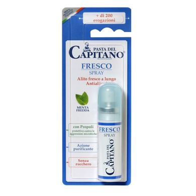 Спрей против неприятного запаха Pasta del Capitano FRESCO Fresh Mouth Spray  с мятой 15 мл
