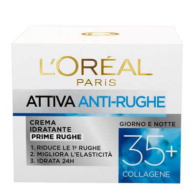 Крем для обличчя антивіковий L'Oreal Attiva Anti-Rughe 35+ проти зморшок зволожуючий 50 мл.