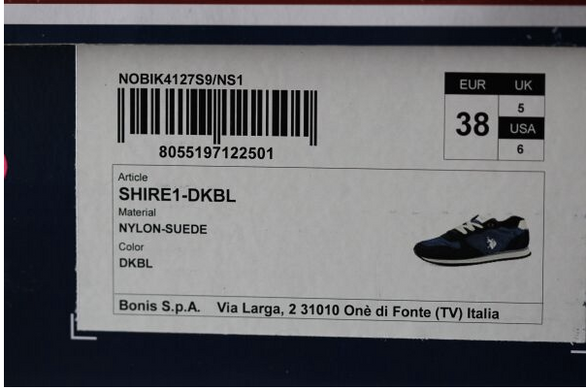 Кросівки SHIRE1-DKBL U.S. Polo Assn. 5798M 38 р 25 см Синій 5800