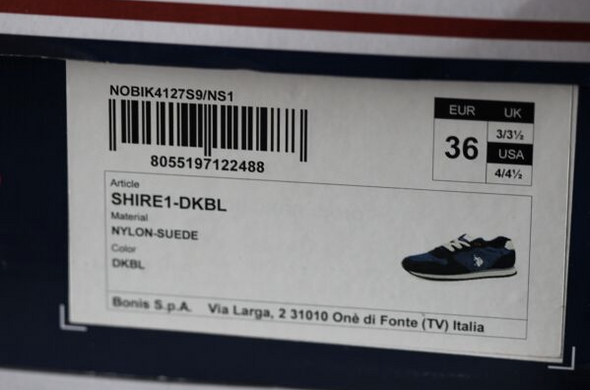 Кроссовки SHIRE1-DKBL U.S. Polo Assn. 5798M 38 р 25 см Синий 5800