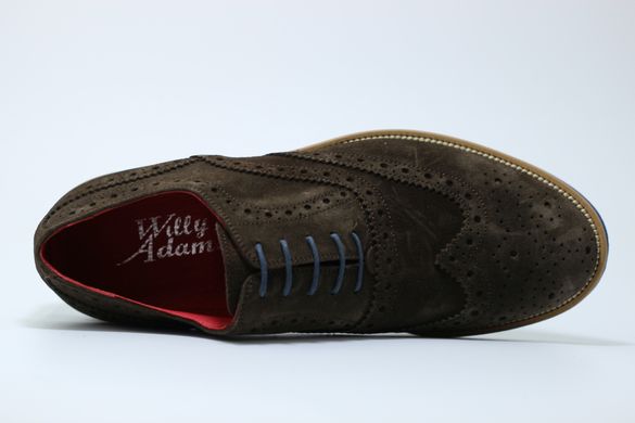 Туфлі чоловічі броги WILLY ADAMS 42 р 27 см темно-коричневі 9554