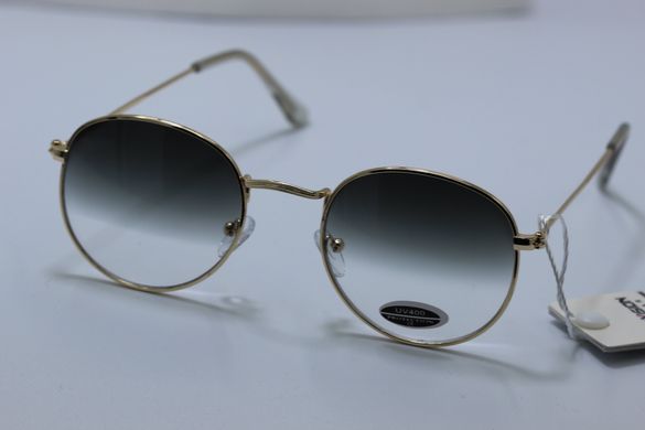 Сонцезахисні окуляри круглі See Vision Італія 6082G колір лінз чорний градієнт 6082