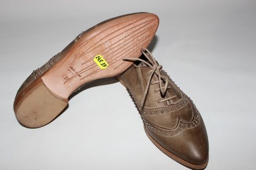 Туфлі на шнурках prodotto Italia 37 р 24.5 см світло-коричневий 0198